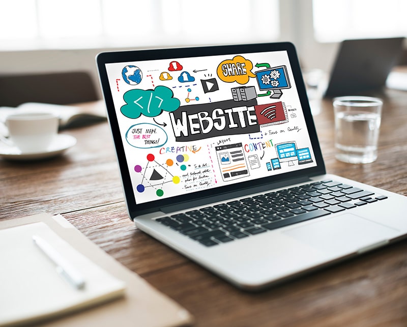 jayways-article-wasmussaufeinewebsites-image2-laptop-on-table-showing-website-scribble laptop-mit-websites-skizzen